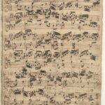 partition manuscrite de Jean Sébastien Bach