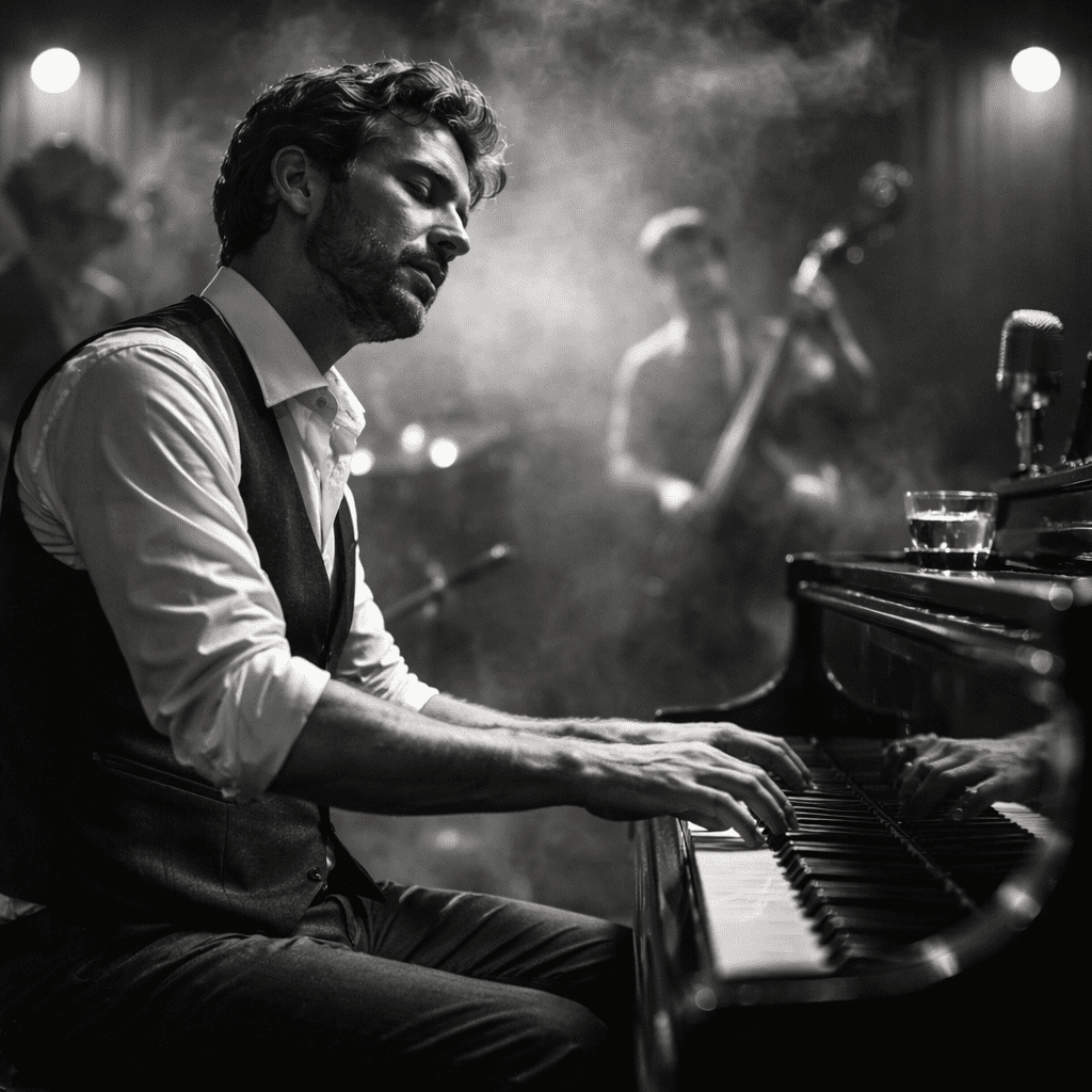 jazzman jouant du piano sans partition