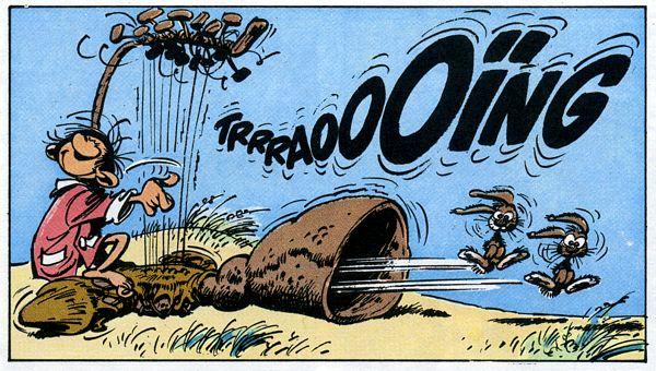 le son représenté par une onomatopée dans une bande dessinée : trraoooing