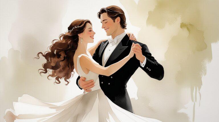 le prince et la princesse dansant une valse dans la "belle au bois dormant"