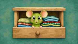 ressources gratuites 2 Une souris verte dans un tiroir