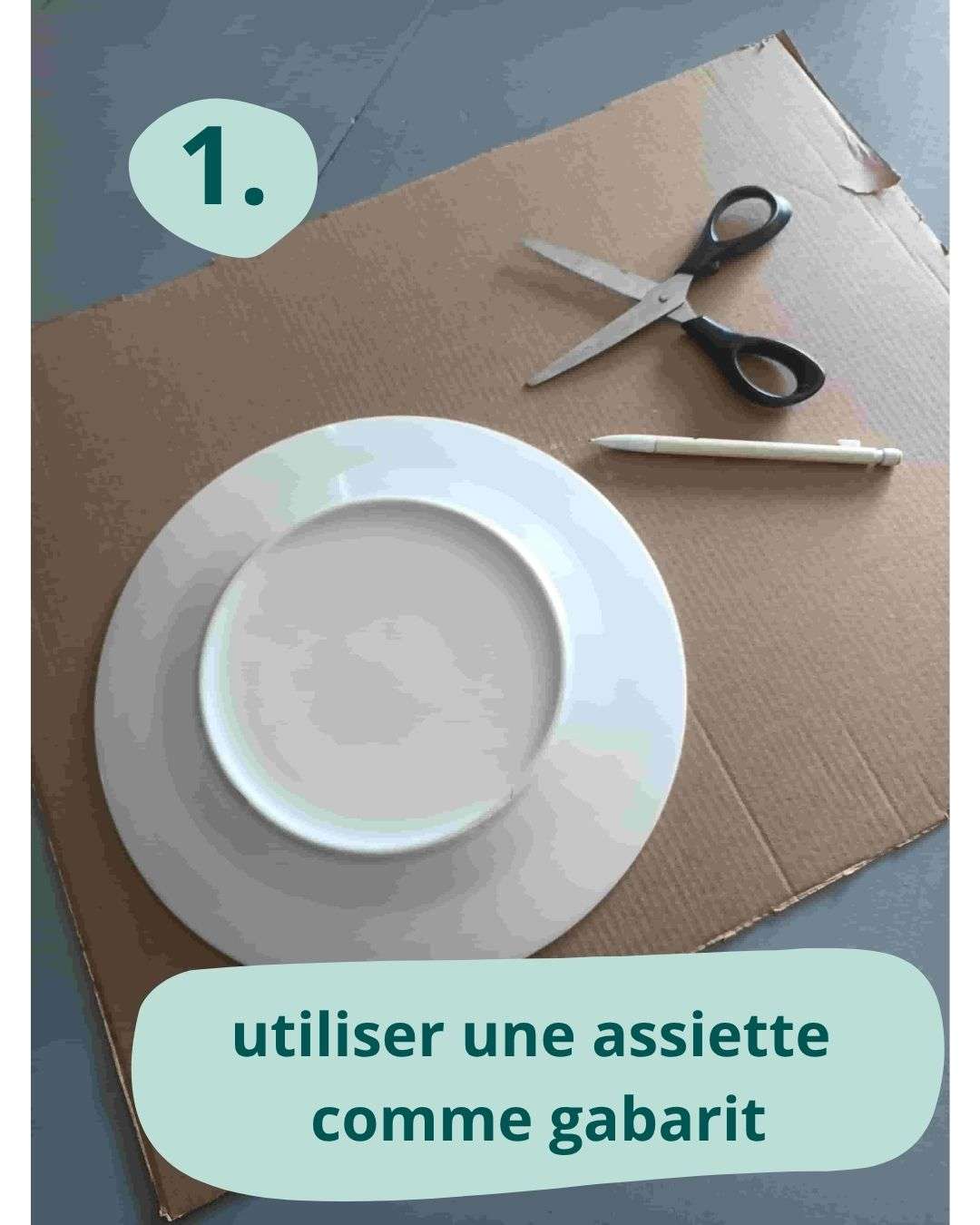 découpage du carton à l'aide d'un gabarit