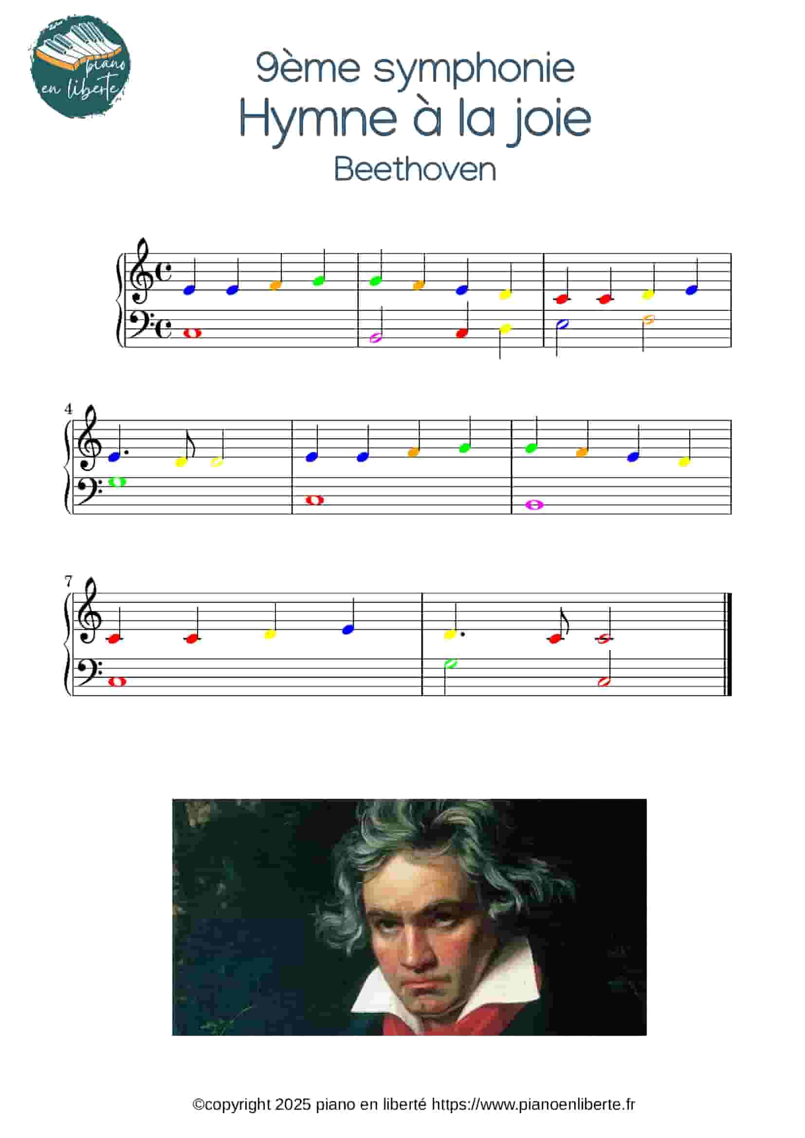 Hymne à la joie 1 hymne a la joie simplifie partition