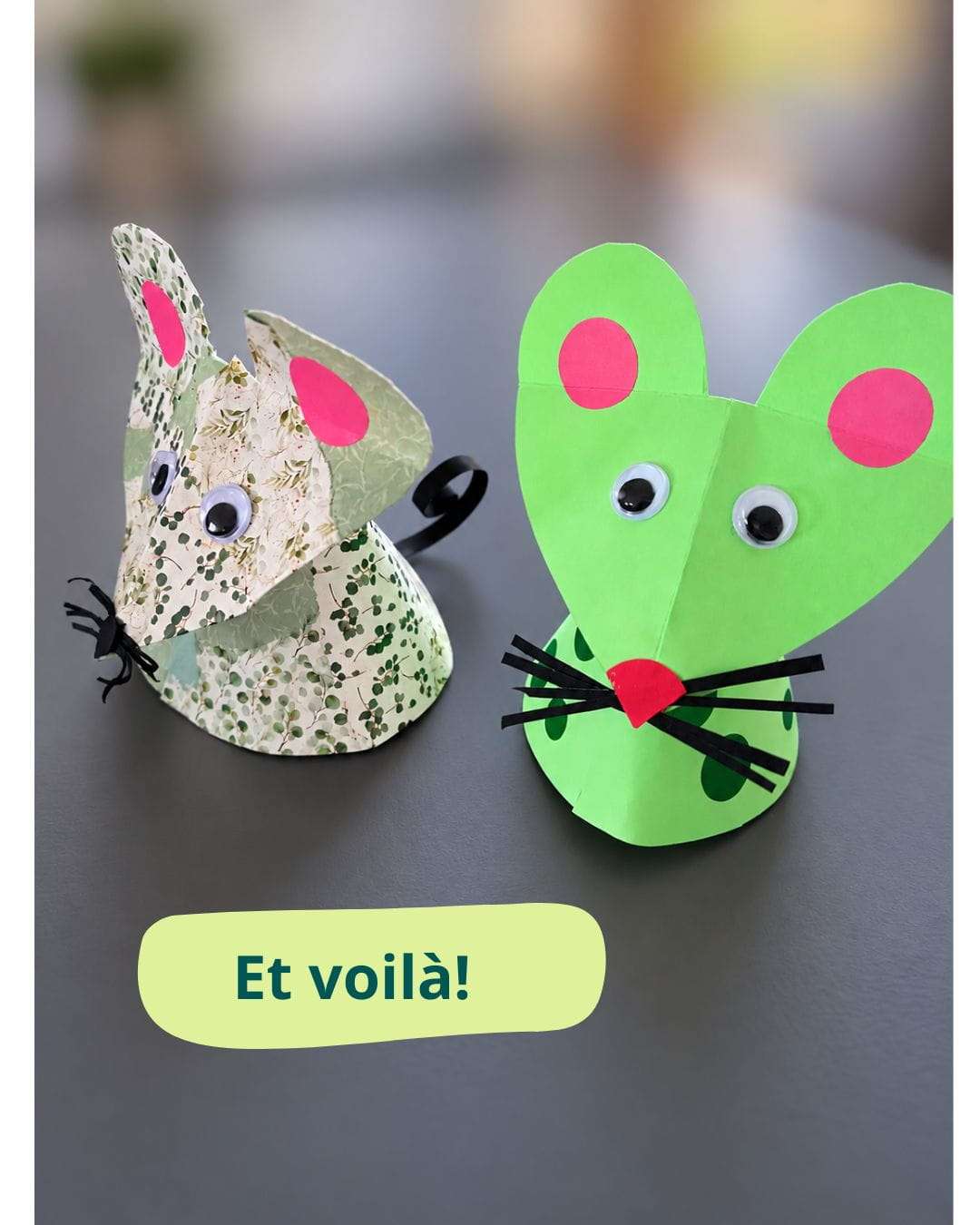 résultat final de souris verte
